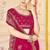 Rani color moss silk zari embroidered work saree with blouse