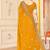 Musturd color moss silk zari embroidered work saree with blouse