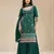 Teal color embroideried faux chiffon semi stitched salwar suit