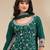 Teal color embroideried faux chiffon semi stitched salwar suit