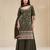 Mehendi color embroideried faux chiffon semi stitched salwar suit