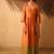 Yellow embroidered dupion silk kurta set