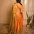 Yellow embroidered dupion silk kurta set