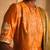 Yellow embroidered dupion silk kurta set