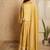 Lime-green plain chanderi kurta set