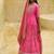Fuchsia embroidered chanderi Lehenga