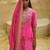Fuchsia embroidered chanderi Lehenga