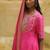 Fuchsia embroidered chanderi Lehenga
