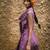 Purple  embroidered silk dress