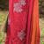 Red embroidered chanderi dress