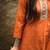 Orange plain silk Kurta Set