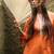 Orange plain silk Kurta Set