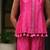 Rani-pink embroidered silk co ord set