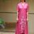 Mauve embroidered satin Kurta Set