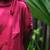 Pink printed satin Kurta Set