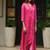 Pink  plain satin kurta set