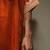 Orange plain satin kurta set