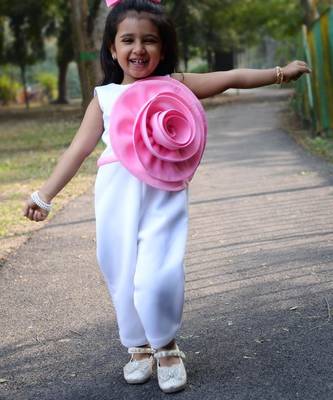 White embroidered cotton jumpsuit 1