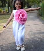 White embroidered cotton jumpsuit