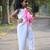 White embroidered cotton jumpsuit