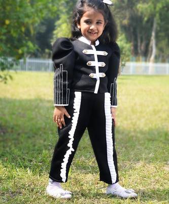 Black embroidered cotton co ord set 3
