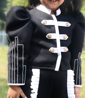 Black embroidered cotton co ord set 4