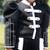 Black embroidered cotton co ord set