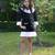 Black plain cotton dress