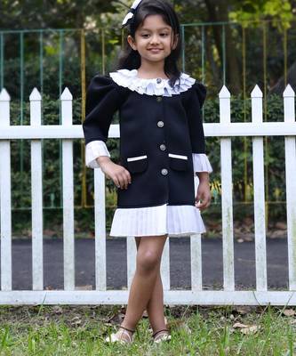 Black plain cotton dress 2