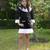 Black plain cotton dress