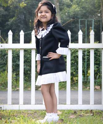 Black plain cotton dress 4