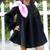 Black plain cotton dress