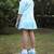Blue embroidered cotton dress