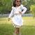 White plain cotton co ord set