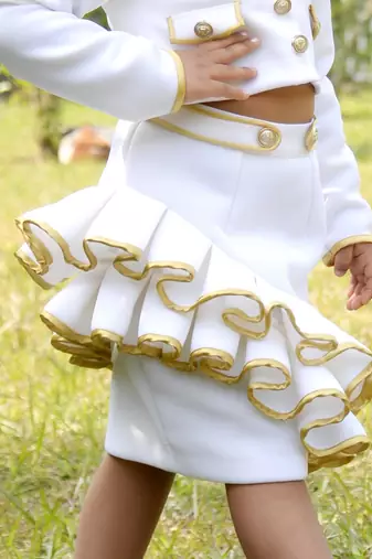 White plain cotton co ord set