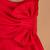 Red plain cotton dress