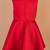 Red plain cotton dress