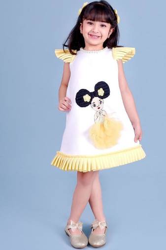 White embroidered cotton dress