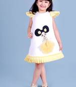 White embroidered cotton dress