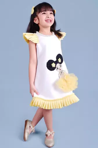 White embroidered cotton dress