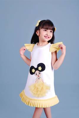 White embroidered cotton dress 3