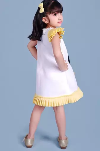 White embroidered cotton dress