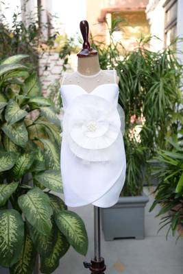 White embroidered cotton dress 2