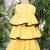 Yellow embroidered cotton dress