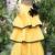 Yellow embroidered cotton dress