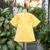 Yellow embroidered cotton dress