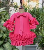 Pink embroidered cotton dress