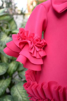 Pink embroidered cotton dress 2