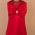 Red plain cotton dress