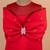 Red plain cotton dress